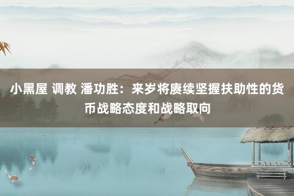 小黑屋 调教 潘功胜：来岁将赓续坚握扶助性的货币战略态度和战略取向