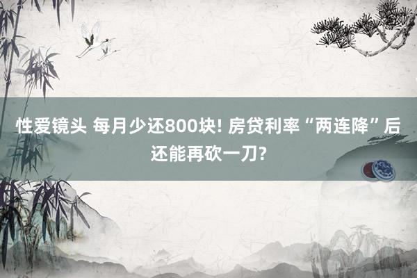 性爱镜头 每月少还800块! 房贷利率“两连降”后还能再砍一刀?