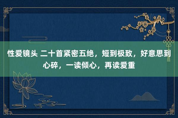 性爱镜头 二十首紧密五绝，短到极致，好意思到心碎，一读倾心，再读爱重