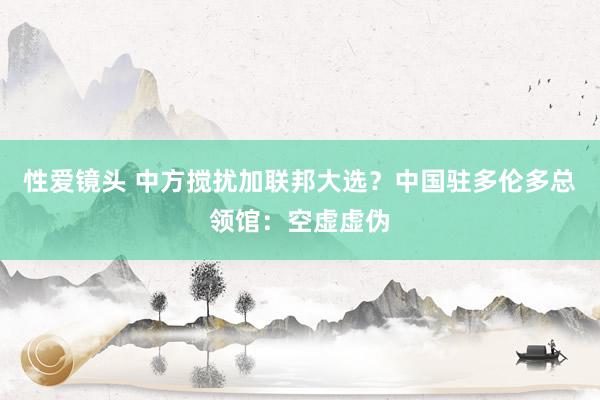 性爱镜头 中方搅扰加联邦大选？中国驻多伦多总领馆：空虚虚伪