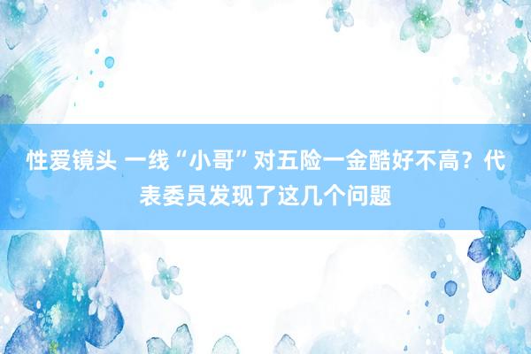 性爱镜头 一线“小哥”对五险一金酷好不高？代表委员发现了这几个问题