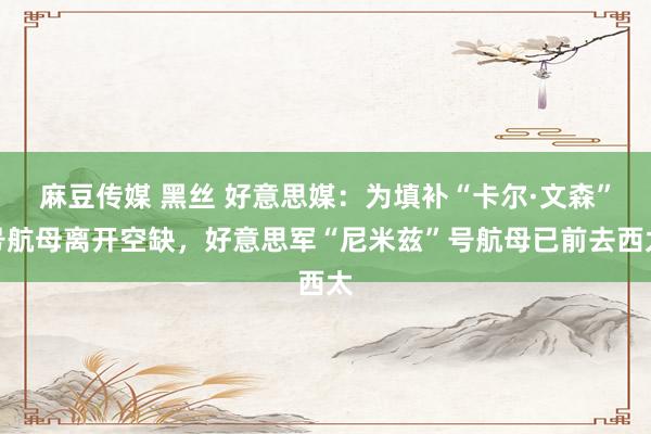 麻豆传媒 黑丝 好意思媒：为填补“卡尔·文森”号航母离开空缺，好意思军“尼米兹”号航母已前去西太