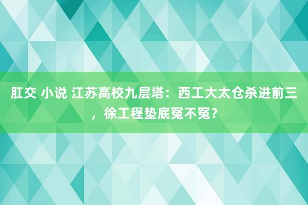 肛交 小说 江苏高校九层塔：西工大太仓杀进前三，徐工程垫底冤不冤？