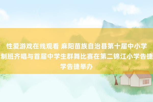 性爱游戏在线观看 麻阳苗族自治县第十届中小学生建制班齐唱与首届中学生群舞比赛在第二锦江小学告捷举办