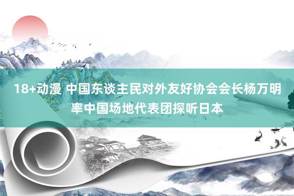 18+动漫 中国东谈主民对外友好协会会长杨万明率中国场地代表团探听日本