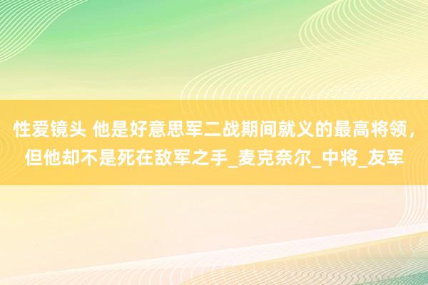 性爱镜头 他是好意思军二战期间就义的最高将领，但他却不是死在敌军之手_麦克奈尔_中将_友军