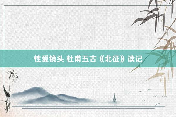 性爱镜头 杜甫五古《北征》读记