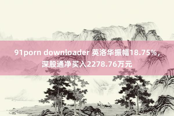 91porn downloader 英洛华振幅18.75%，深股通净买入2278.76万元
