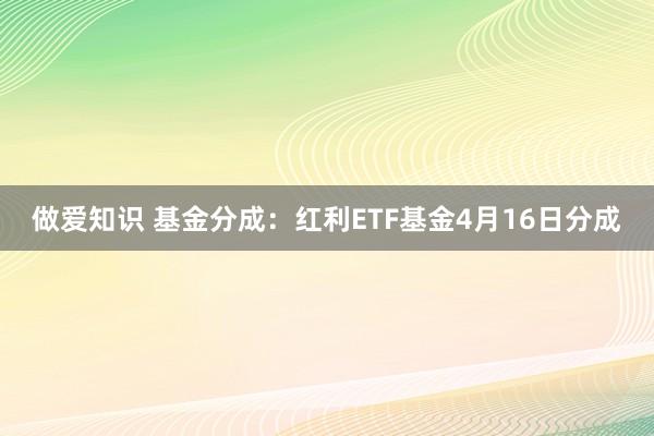 做爱知识 基金分成：红利ETF基金4月16日分成