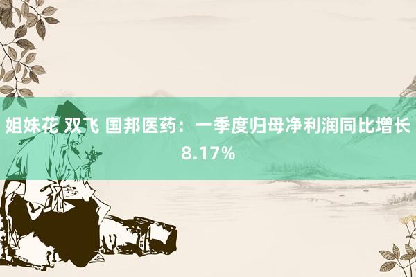 姐妹花 双飞 国邦医药：一季度归母净利润同比增长8.17%