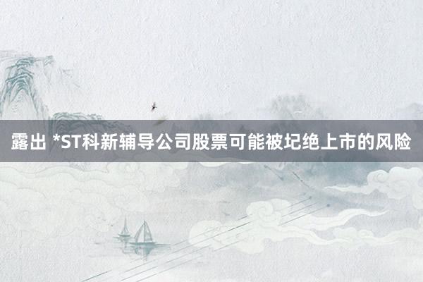 露出 *ST科新辅导公司股票可能被圮绝上市的风险