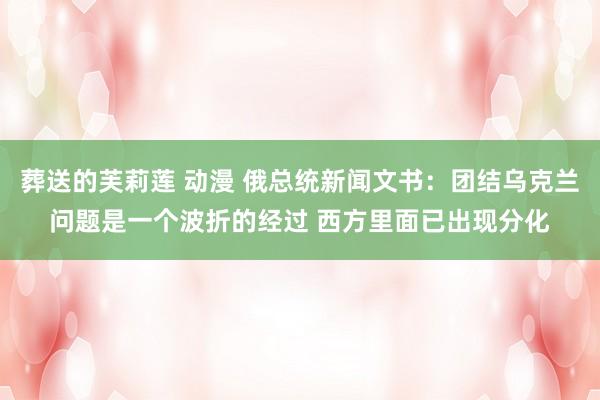 葬送的芙莉莲 动漫 俄总统新闻文书：团结乌克兰问题是一个波折的经过 西方里面已出现分化