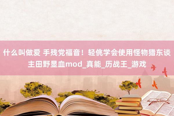 什么叫做爱 手残党福音！轻佻学会使用怪物猎东谈主田野显血mod_真能_历战王_游戏
