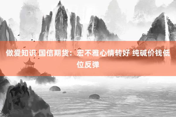 做爱知识 国信期货：宏不雅心情转好 纯碱价钱低位反弹