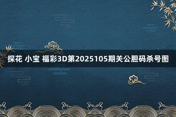 探花 小宝 福彩3D第2025105期关公胆码杀号图